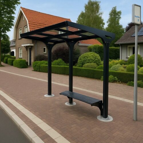 Bushokje model Monaco 43 De bus-abri Monaco is ontworpen met oog voor design én functionaliteit, en voldoet daarmee aan de hoge eisen van stedelijke infrastructuurprojecten.